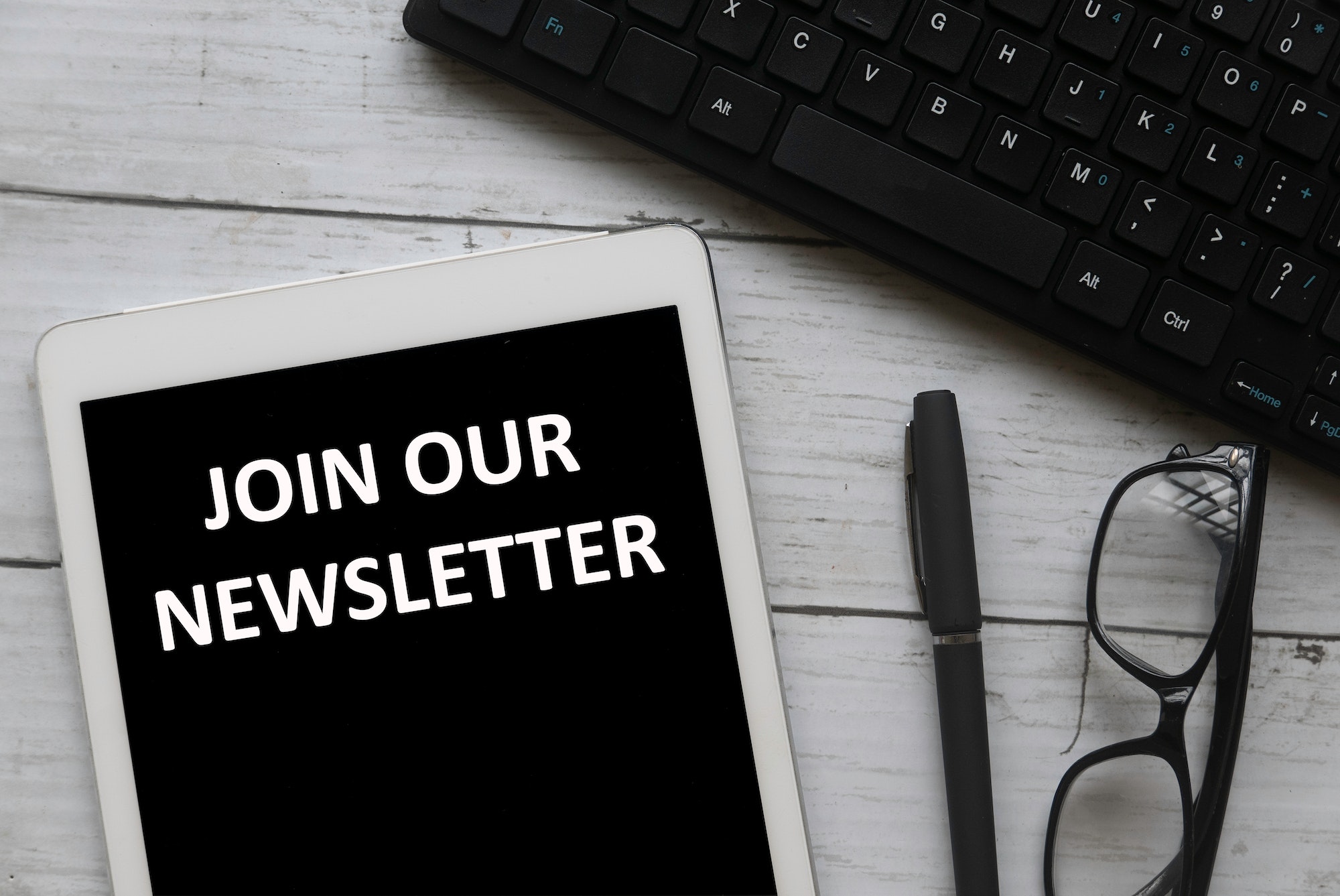 Join our newsletter concept